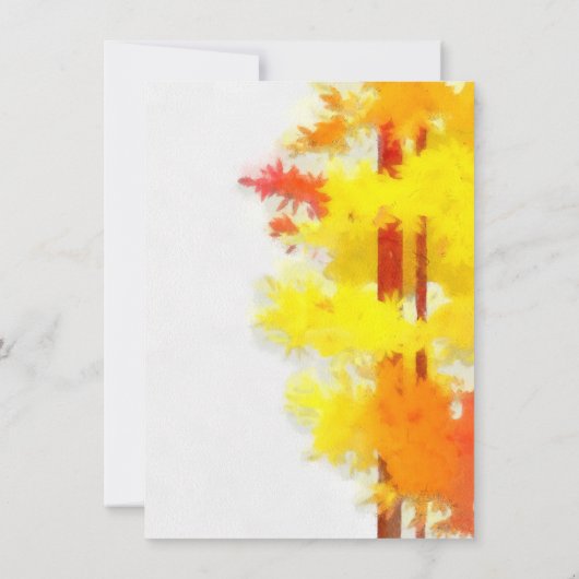 Elegant Einfaches Herbstfest Erntedank Einladung (Rückseite)