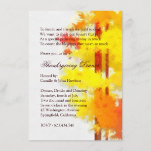 Elegant Einfaches Herbstfest Erntedank Einladung