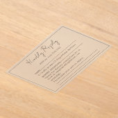 Elegant einfaches Minimal Script mit freundlicher Acryleinladungen (Ablage )