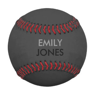 Elegant einfaches schwarzes und graues personalisi baseball