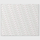 Elegant Einfaches Skript Merry Christmas Familienn Geschenkpapier (Flach)