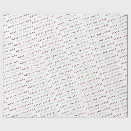 Elegant Einfaches Skript Merry Christmas Familienn Geschenkpapier (Flach)