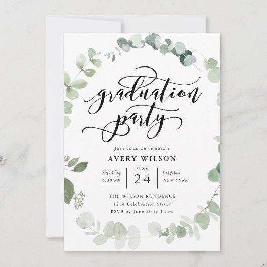 Elegant Einladung (Vorderseite)