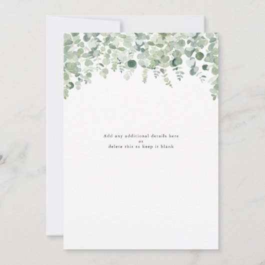 Elegant Einladung (Rückseite)