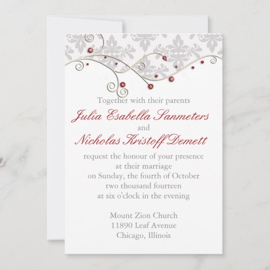 Elegant Einladung (Vorderseite)