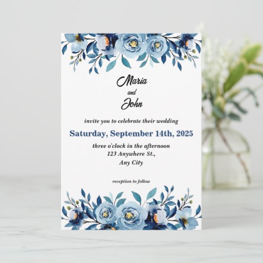 Elegant Einzigartig Chic Romantischer Minimalistis Einladung (Stehend Vorderseite)