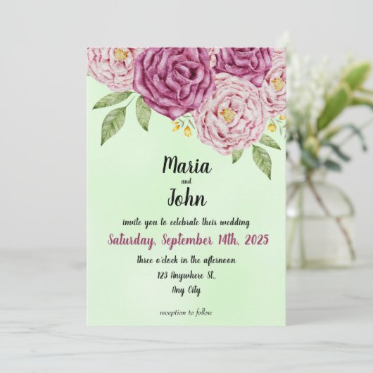 Elegant Einzigartig Chic Romantischer Minimalistis Einladung (Stehend Vorderseite)