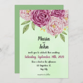 Elegant Einzigartig Chic Romantischer Minimalistis Einladung (Vorne/Hinten)