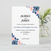 Elegant Einzigartig Chic Romantischer Minimalistis Einladung (Stehend Vorderseite)