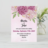 Elegant Einzigartig Chic Romantischer Minimalistis Einladung (Stehend Vorderseite)