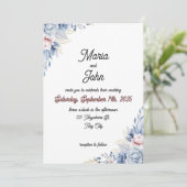 Elegant Einzigartig Chic Romantischer Minimalistis Einladung (Stehend Vorderseite)