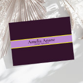 Elegant Einzigartig Lila und gelb Beruflich Visitenkarte