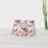 Elegant einzigartig Moderne Weich-Rosa-Blüte Dankeskarte (Rückseite)