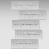 Elegant Einzigartig Modernes Grau wasserdicht Etiketten