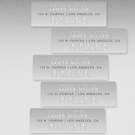 Elegant Einzigartig Modernes Grau wasserdicht Etiketten