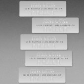 Elegant Einzigartig Modernes Grau wasserdicht Etiketten