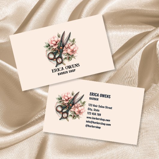 Elegant Einzigartiger Vintager Haarstil Visitenkarte