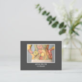 Elegant Einzigartiges Grey Nutritionist Diät Gesun Visitenkarte (Stehend Vorderseite)