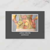 Elegant Einzigartiges Grey Nutritionist Diät Gesun Visitenkarte (Vorderseite)