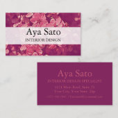 Elegant Einzigartiges japanisches Rosa Kirschbloss Visitenkarte (Vorne/Hinten)