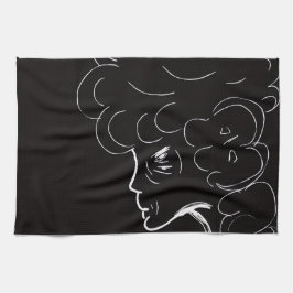Elegant Elderly Lady Kitchen Towel Geschirrtuch