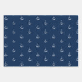Elegant Electric Blue Merry Weihnachtsgeschenk Geschenkpapier Set (Vorderseite 2)