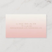 Elegant Elegant Elegant Chic Modern Visitenkarte (Rückseite)