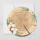 Elegant & elegant rustikal Hochzeitsholz Save the  Einladung (Vorderseite)