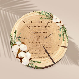 Elegant & elegant rustikal Hochzeitsholz Save the  Einladung