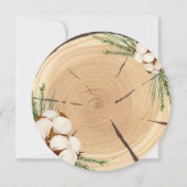 Elegant & elegant rustikal Hochzeitsholz Save the Einladung (Rückseite)