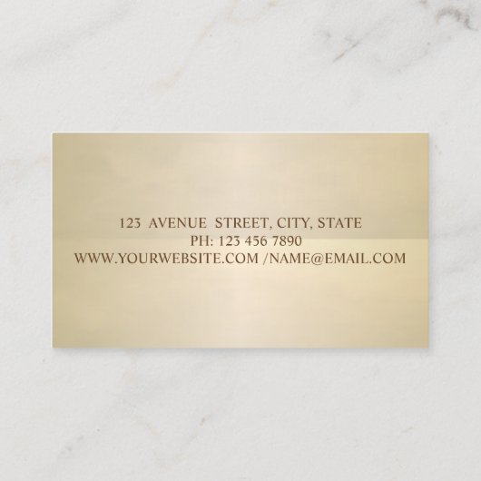 Elegant, elegant, Vintag, einfach Visitenkarte (Rückseite)