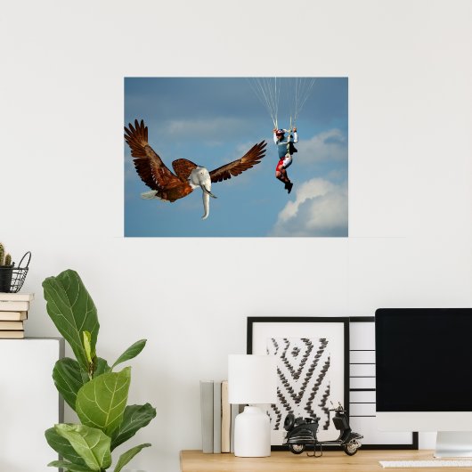 Elegant Elephant Eagle Poster (Heimbüro)