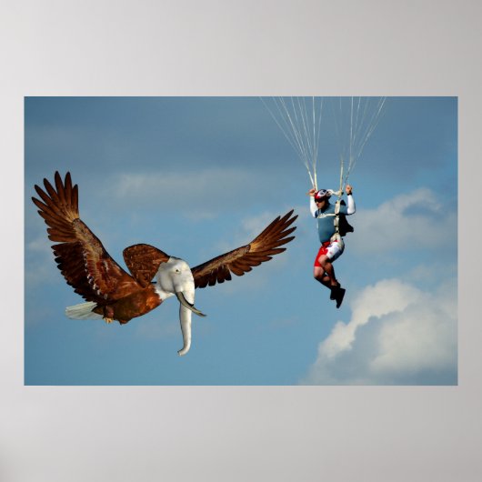 Elegant Elephant Eagle Poster (Vorne)