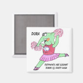 Elegant Elephant Magnet (Vorderseite/Rückseite)