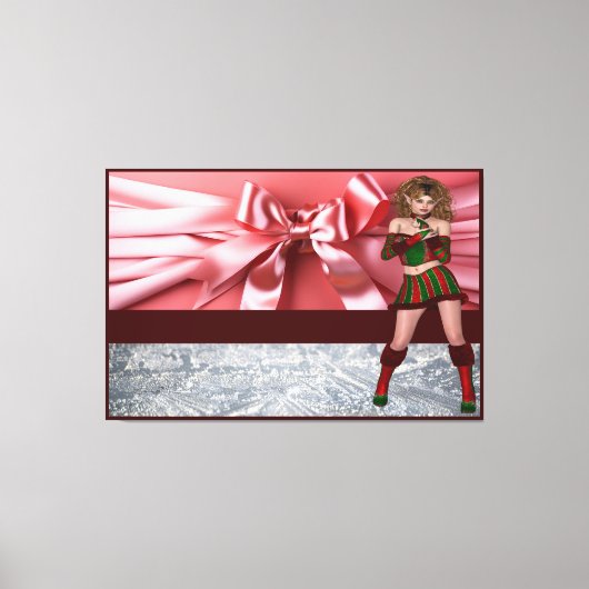 Elegant Elf Pink Ribbon Frauen Leinwand Bild 19 (Vorderseite)