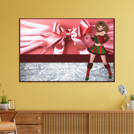 Elegant Elf Pink Ribbon Frauen Leinwand Bild 20