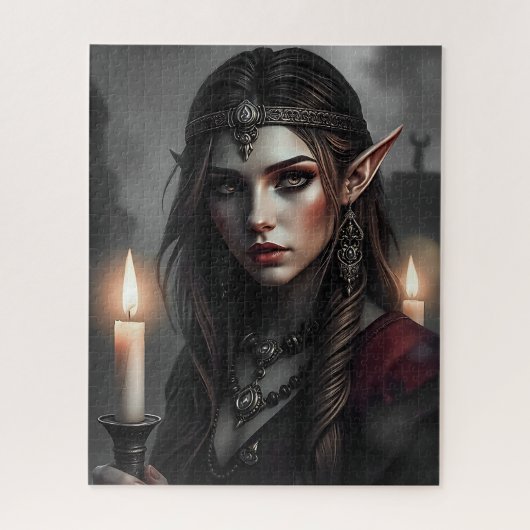 Elegant Elven Priestess Jigsaw Puzzle (Vertikal)