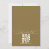 Elegant Embossed Beach Palm QR Code Wedding Einladung (Rückseite)