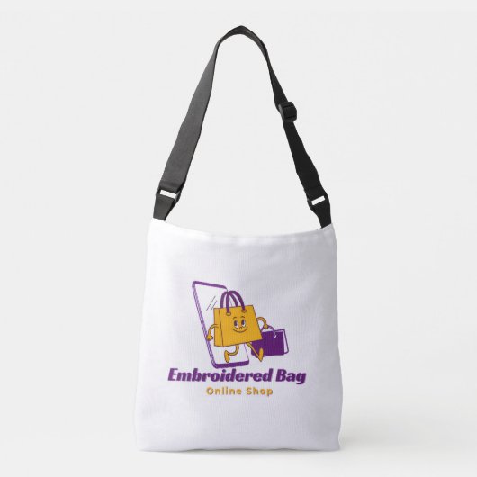 Elegant Embroidered Bag – Stylish & Durable Everyd Tragetaschen Mit Langen Trägern (Vorderseite)