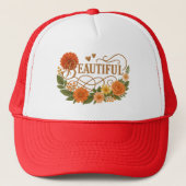 Elegant Embroidered Style Foam Trucker Hat Truckerkappe (Vorderseite)