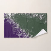 Elegant Emerald and Amethyst Silver Trim Towel Set (Handtuch)