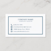 Elegant Emerald Blue Marble | Visitenkarte (Rückseite)