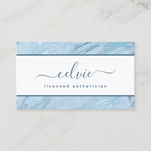 Elegant Emerald Blue Marble   Visitenkarte