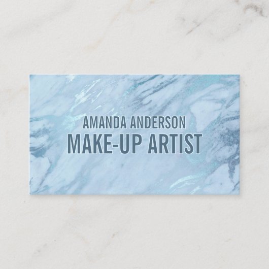 Elegant Emerald Blue Marble | Visitenkarte (Vorderseite)