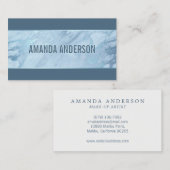 Elegant Emerald Blue Marble | Visitenkarte (Vorne/Hinten)