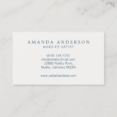 Elegant Emerald Blue Marble | Visitenkarte (Rückseite)