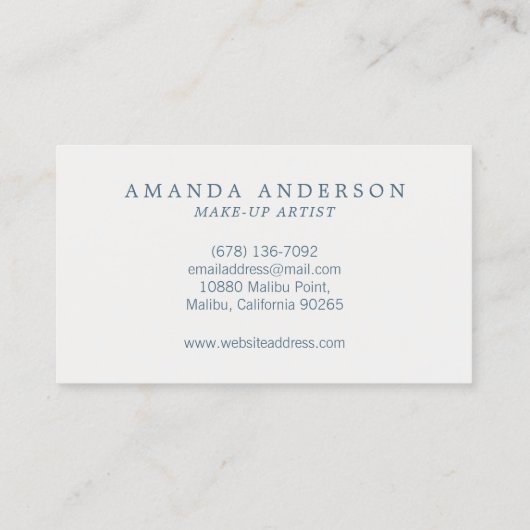 Elegant Emerald Blue Marble | Visitenkarte (Rückseite)