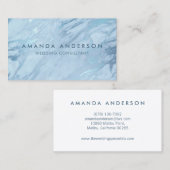 Elegant Emerald Blue Marble | Visitenkarte (Vorne/Hinten)