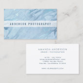 Elegant Emerald Blue Marble | Visitenkarte (Vorne/Hinten)