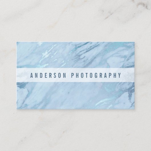 Elegant Emerald Blue Marble | Visitenkarte (Vorderseite)